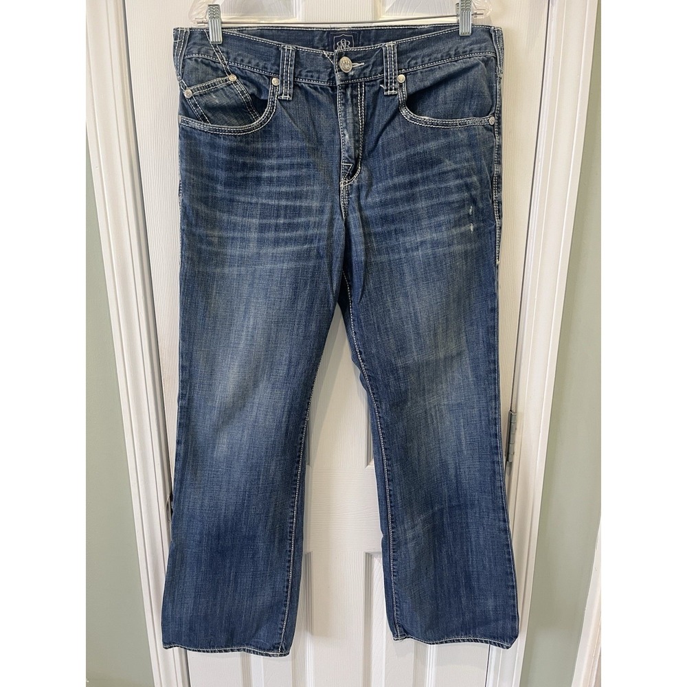 Rock & Republic Men's Rebellion Stretch Straight Jeans 36x32‎ R510141 Whiskers